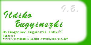 ildiko bugyinszki business card